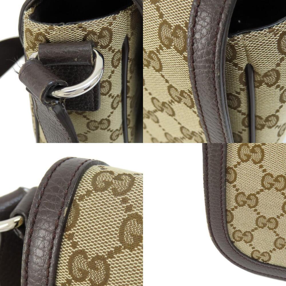 Gucci GG leather Messenger Canvas Bag beige brown monogram - Picture 7 of 11